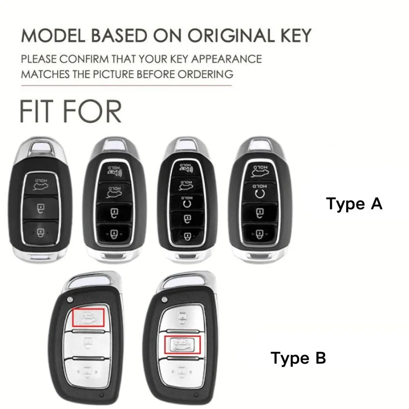 Hyundai Stylish Metal Car Key Fob Protective Case Cover For Tucson, Sport, Elantra, Santa Fe, ix35, ix25 - Image 10