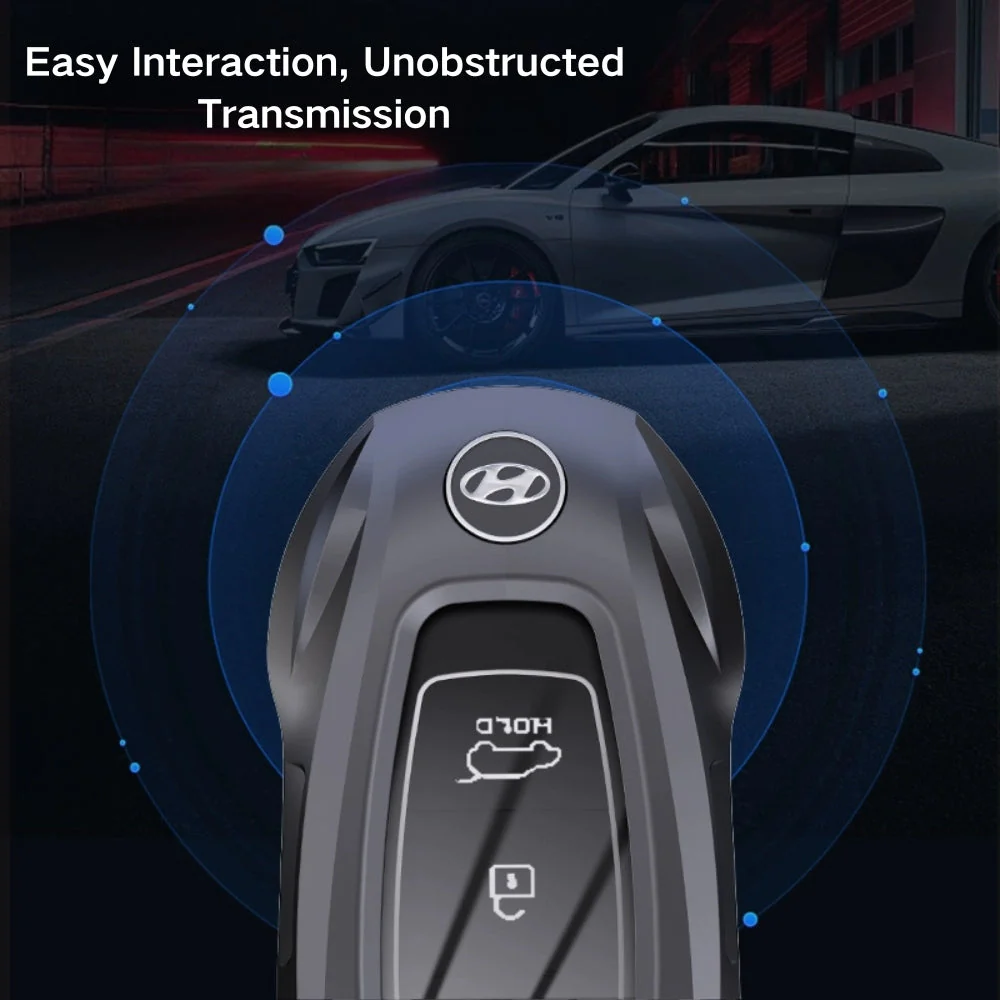 Hyundai Stylish Metal Car Key Fob Protective Case Cover For Tucson, Sport, Elantra, Santa Fe, ix35, ix25 - Image 11