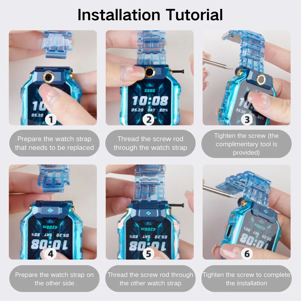 imoo Watch Phone Z3 - Children Transparent Magnetic Buckle Watch Band - Image 11