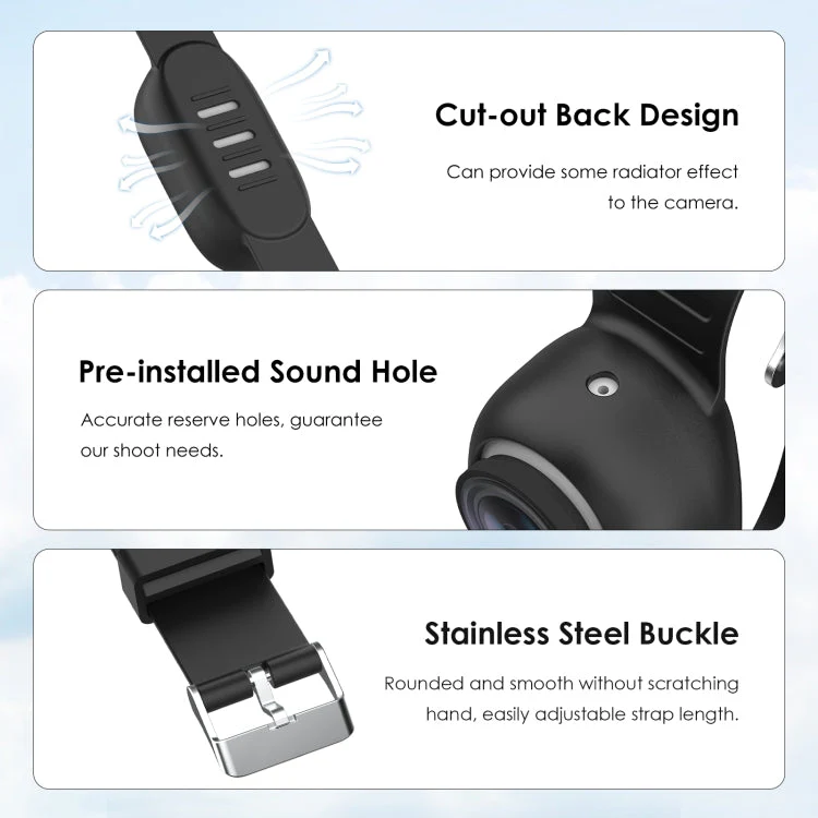 Insta360 GO 3 / GO 3S PULUZ Camera Silicone Case Wristband Bicycle Strap Extension Mount - Image 4