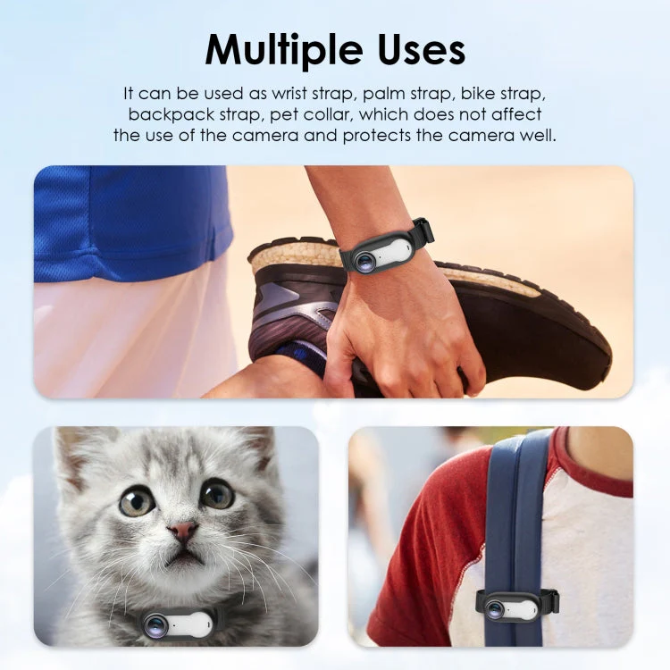 Insta360 GO 3 / GO 3S PULUZ Camera Silicone Case Wristband Bicycle Strap Extension Mount - Image 5