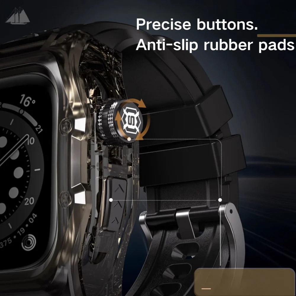 [IP68 Waterproof] Apple Watch Series 4/5/6/SE/7/8/9 41mm 44mm 45mmm - All-in-One Diving & Rainproof Waterproof Watch Band With Shell & Film - Image 7