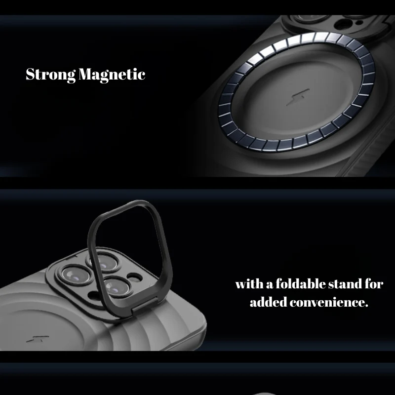 iPhone 15/Plus/Pro/Pro Max MagSafe TPU Case with Camera Stand, Shockproof & Anti-Fingerprint Design - Image 7