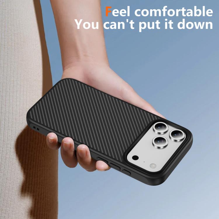 iPhone 17/Air/Pro/Pro Max Kevlar Carbon Fiber Texture Shockproof Heavy Duty Case with Hidden MagSafe Magnetic - Image 2