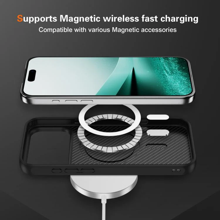 iPhone 17/Air/Pro/Pro Max Kevlar Carbon Fiber Texture Shockproof Heavy Duty Case with Hidden MagSafe Magnetic - Image 4