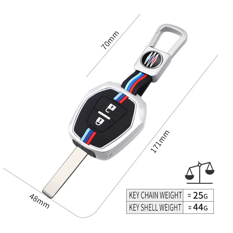 Isuzu Metal Shell & Soft Silicone Full Protection Car Key Fob Case Cover For MU-X, D-MAX - Image 10
