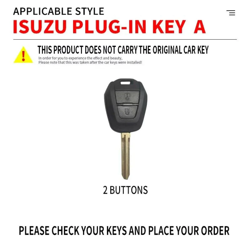 Isuzu Metal Shell & Soft Silicone Full Protection Car Key Fob Case Cover For MU-X, D-MAX - Image 2
