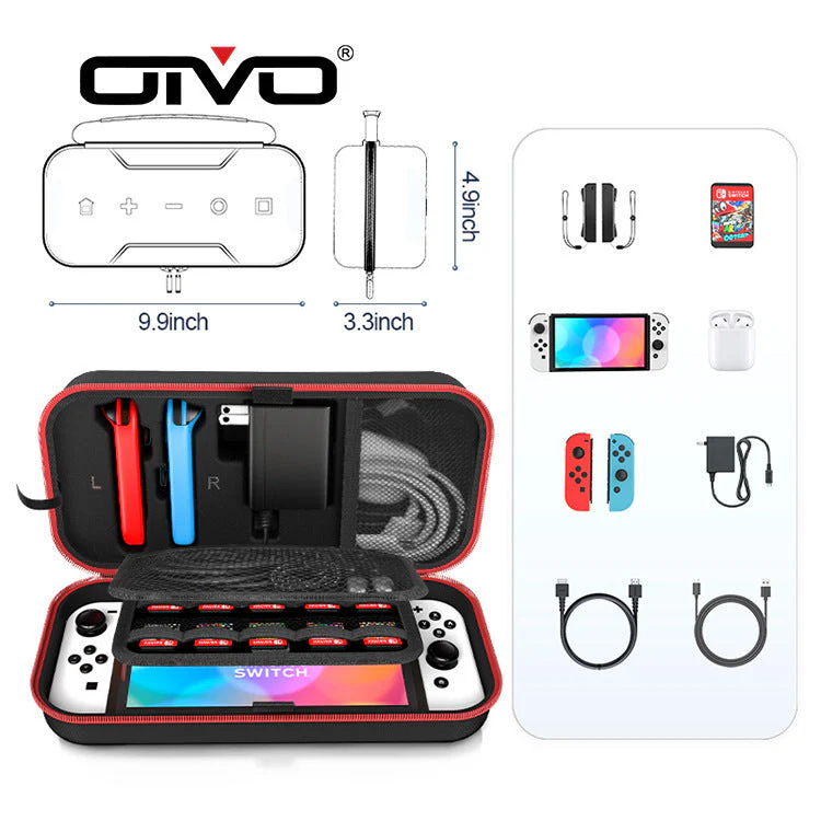 [IV-SW188] Nintendo Switch OLED Carrying Case EVA Shockproof Handheld Storage Bag - Image 10