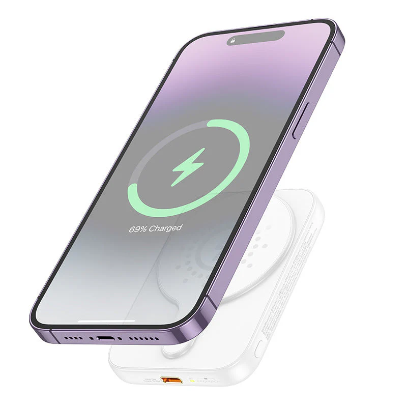 [J117][5000mAh][MagSafe Compatible] HOCO Mini Wireless Magnetic & PD 20W Fast Charging Power Bank - Image 2