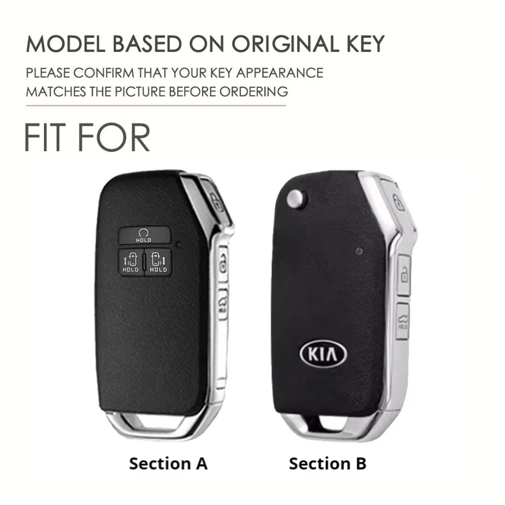 Kia Zinc Alloy Leather Car Key Protection Fob Case Cover For Sportage, Carnival, Sedona, K3, K4, K5 - Image 10
