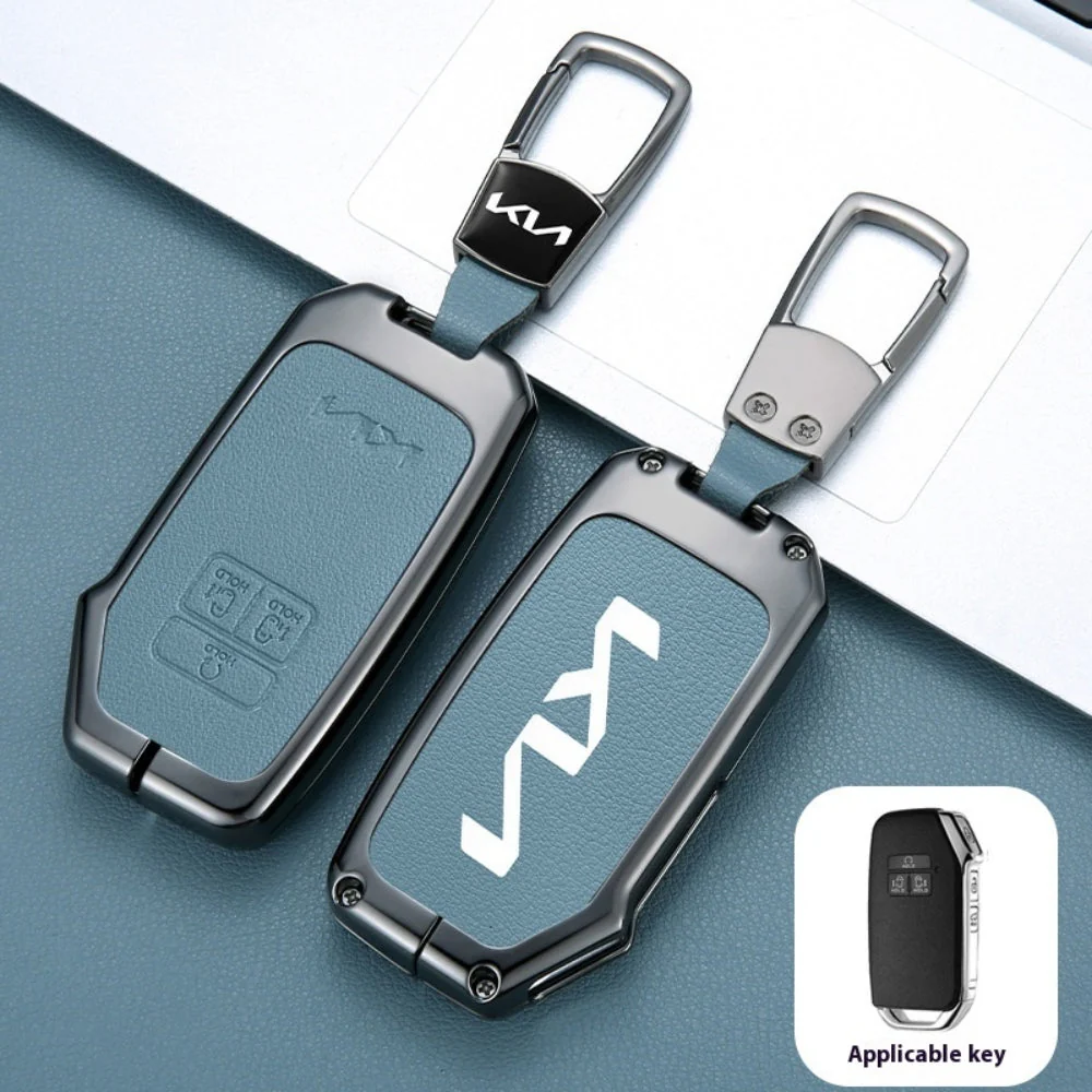 Kia Zinc Alloy Leather Car Key Protection Fob Case Cover For Sportage, Carnival, Sedona, K3, K4, K5 - Image 3