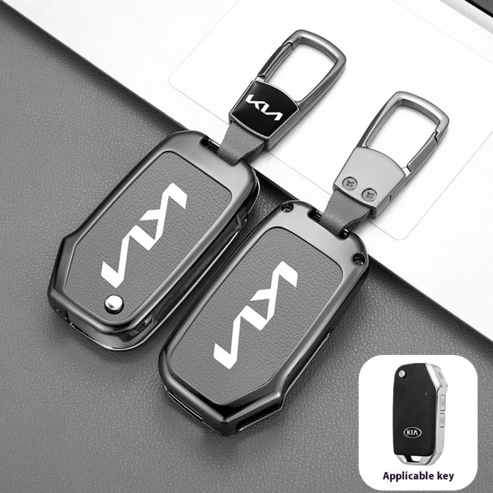 Kia Zinc Alloy Leather Car Key Protection Fob Case Cover For Sportage, Carnival, Sedona, K3, K4, K5 - Image 4