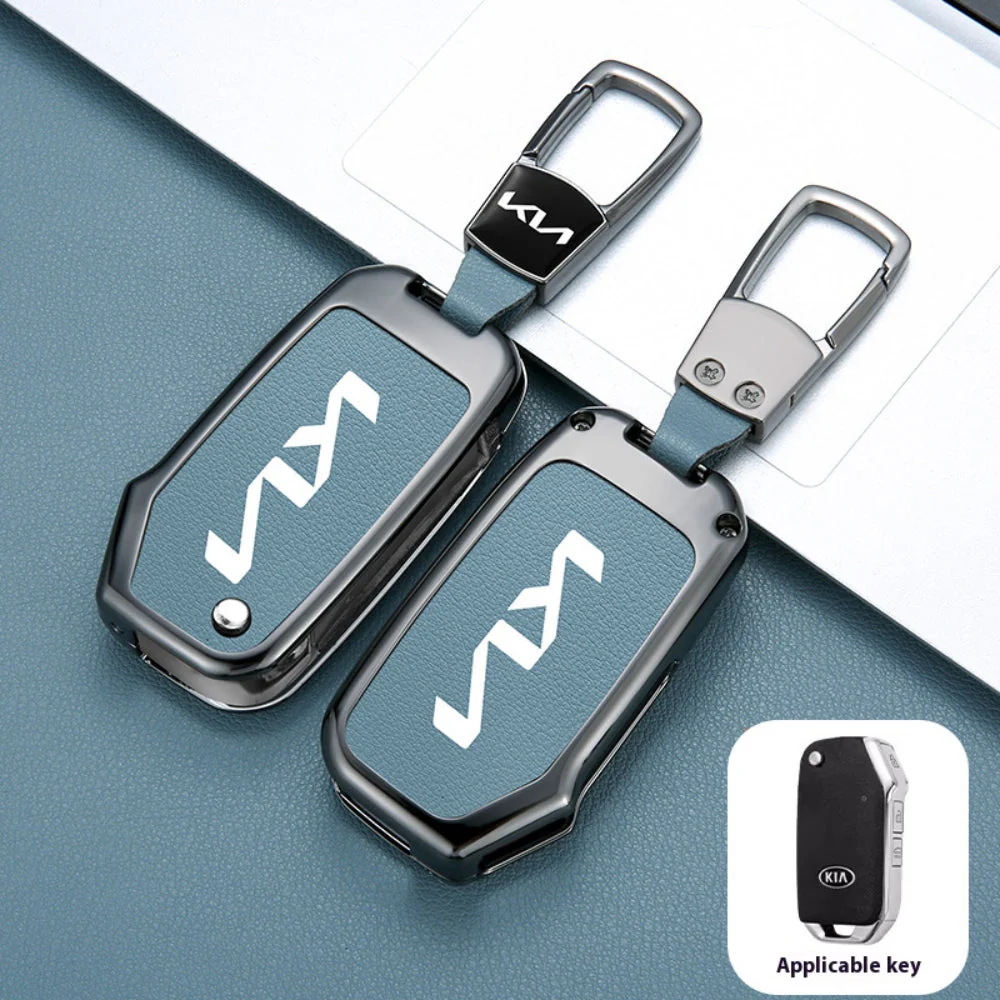 Kia Zinc Alloy Leather Car Key Protection Fob Case Cover For Sportage, Carnival, Sedona, K3, K4, K5 - Image 5