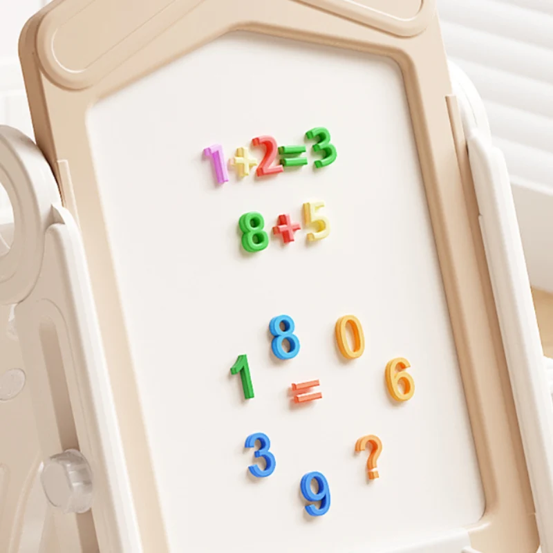 Kids Multifunction Magnetic Learning Easel with Chair – Drawing, Building Blocks & Educational Activity Board - Image 2