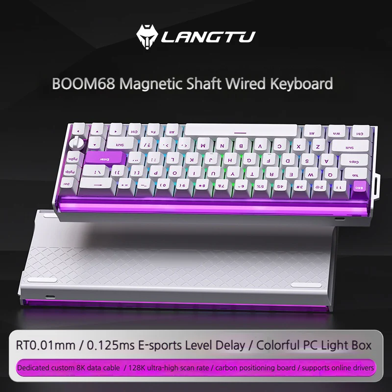 LANGTU BOOM68 Tri-Mode Magnetic Switch Gaming Keyboard & Bluetooth/2.4GHz/USB-C - Image 12