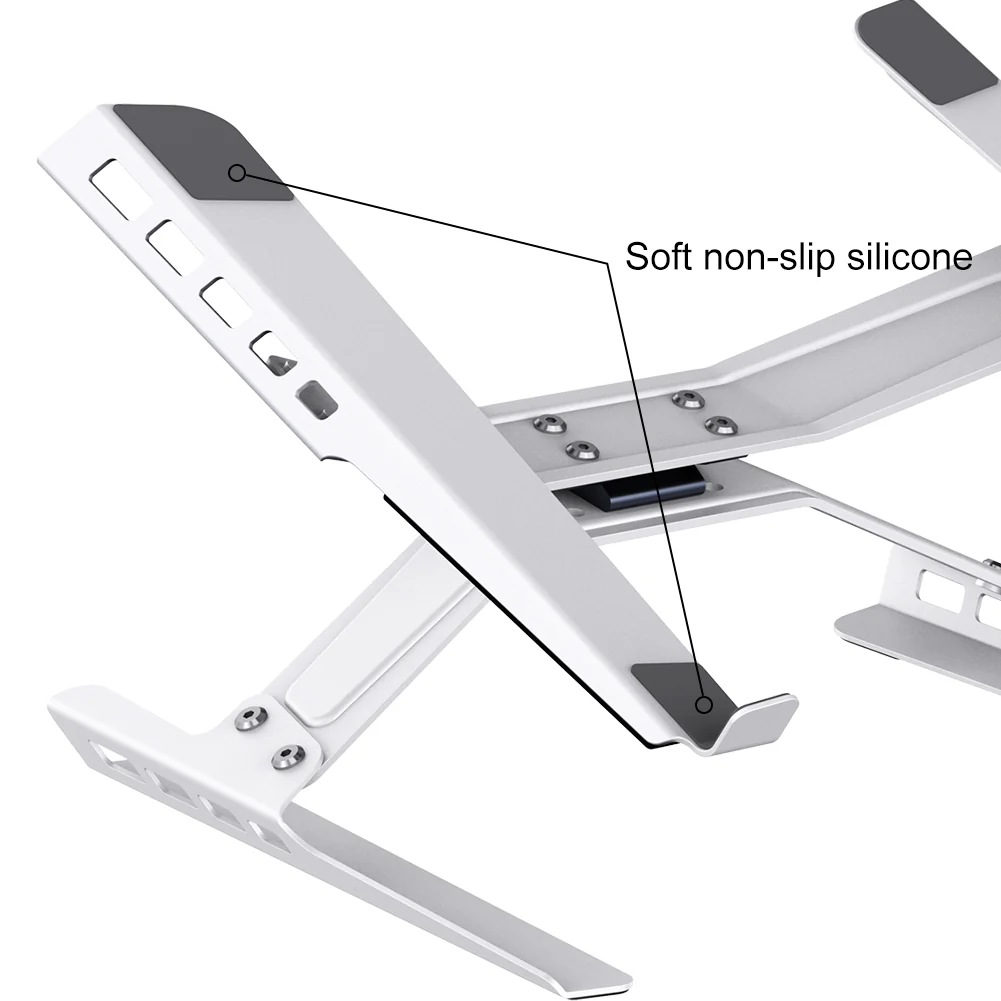 Laptop Stand Adjustable Laptop Holder Riser Carbon Steel Portable Notebook Stand - Image 11