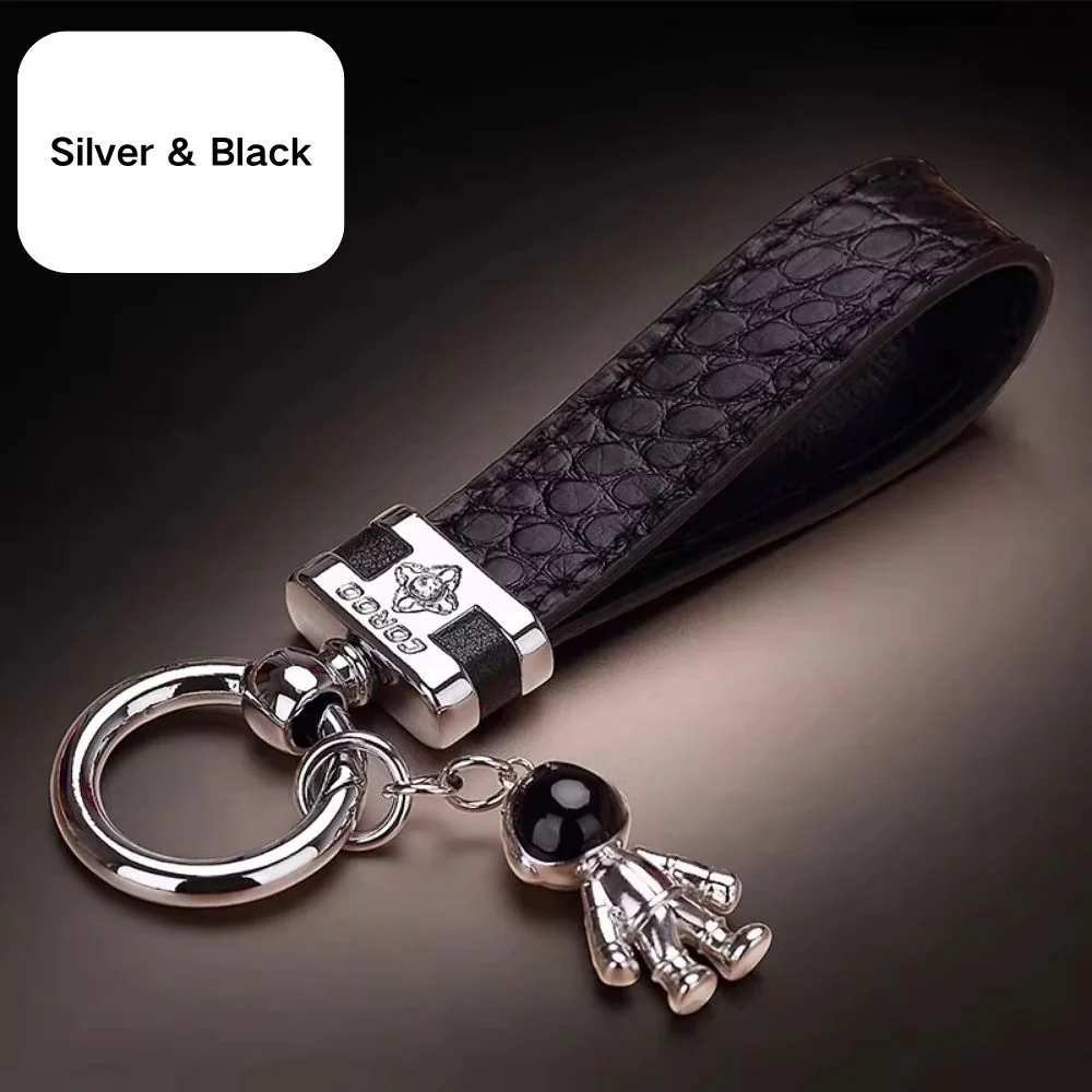Premium Genuine Leather Keychain Pendant, Refined & Timeless Gift - Image 24