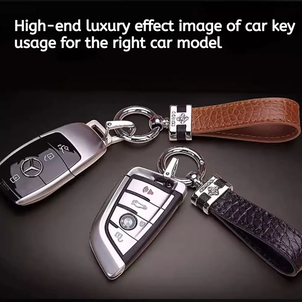 Premium Genuine Leather Keychain Pendant, Refined & Timeless Gift - Image 5