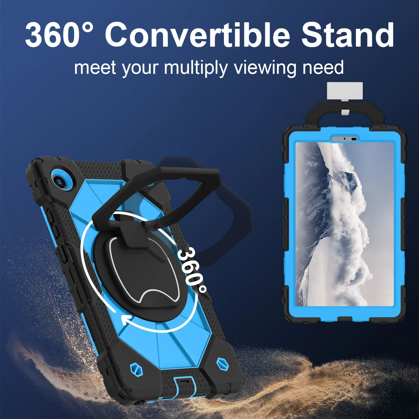 Lenovo Tab K9 8.7" 2025 (TB305FU) - Multi-functional Shockproof Heavy Duty Series Case With Shoulder Strap - Image 2