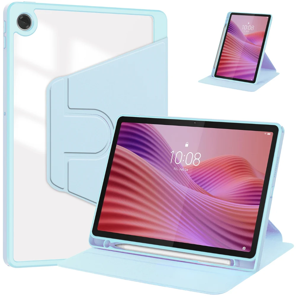 Lenovo Tab 10.1" 2025 (TB311FU/TB311XU) - Silicone 360-Degree Rotating Smart Sleep Drop-Proof Case - Image 10