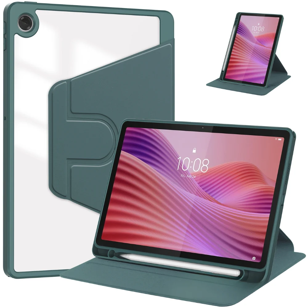 Lenovo Tab 10.1" 2025 (TB311FU/TB311XU) - Silicone 360-Degree Rotating Smart Sleep Drop-Proof Case - Image 11