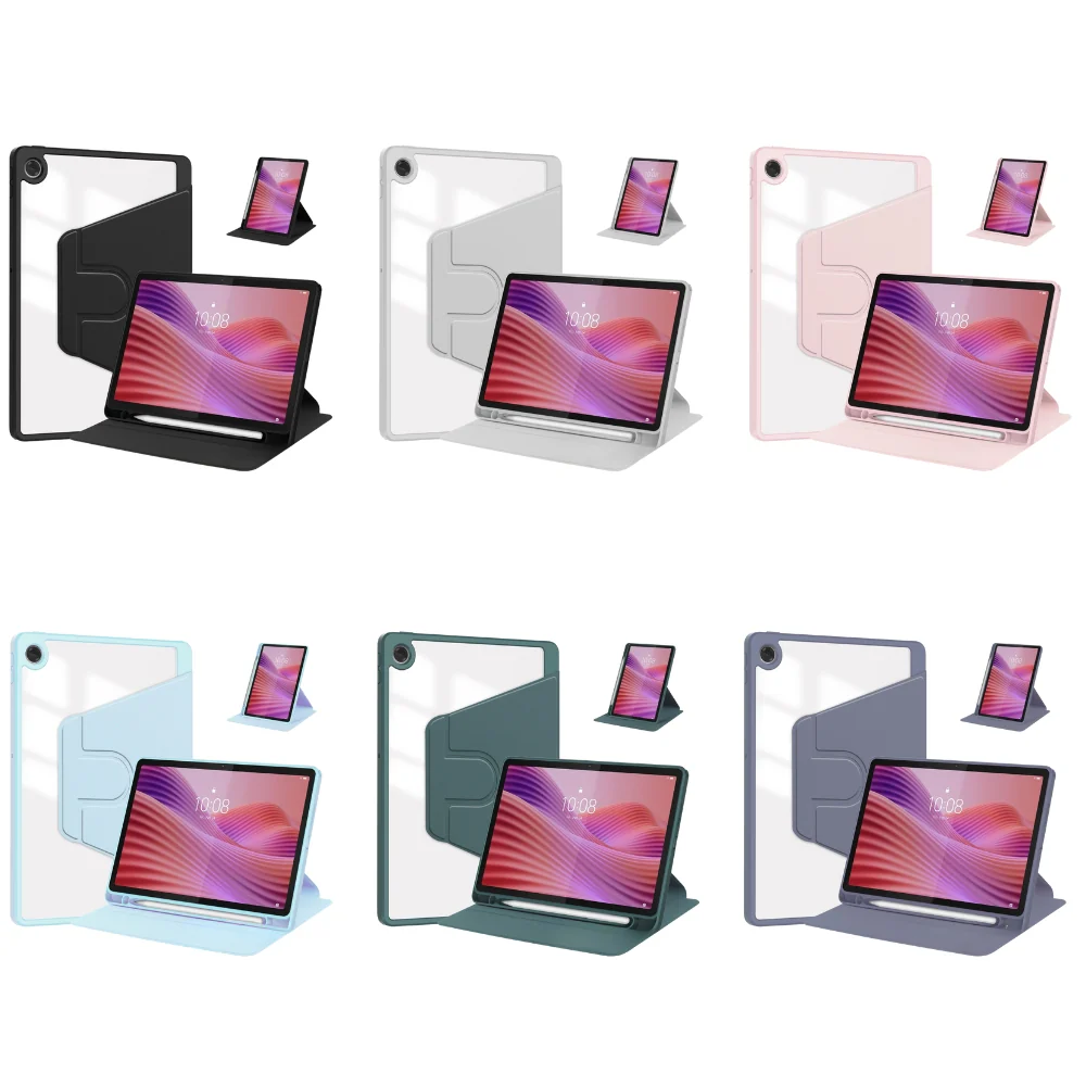 Lenovo Tab 10.1" 2025 (TB311FU/TB311XU) - Silicone 360-Degree Rotating Smart Sleep Drop-Proof Case - Image 2