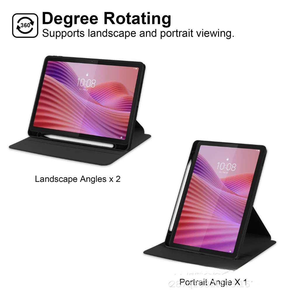 Lenovo Tab 10.1" 2025 (TB311FU/TB311XU) - Silicone 360-Degree Rotating Smart Sleep Drop-Proof Case - Image 4