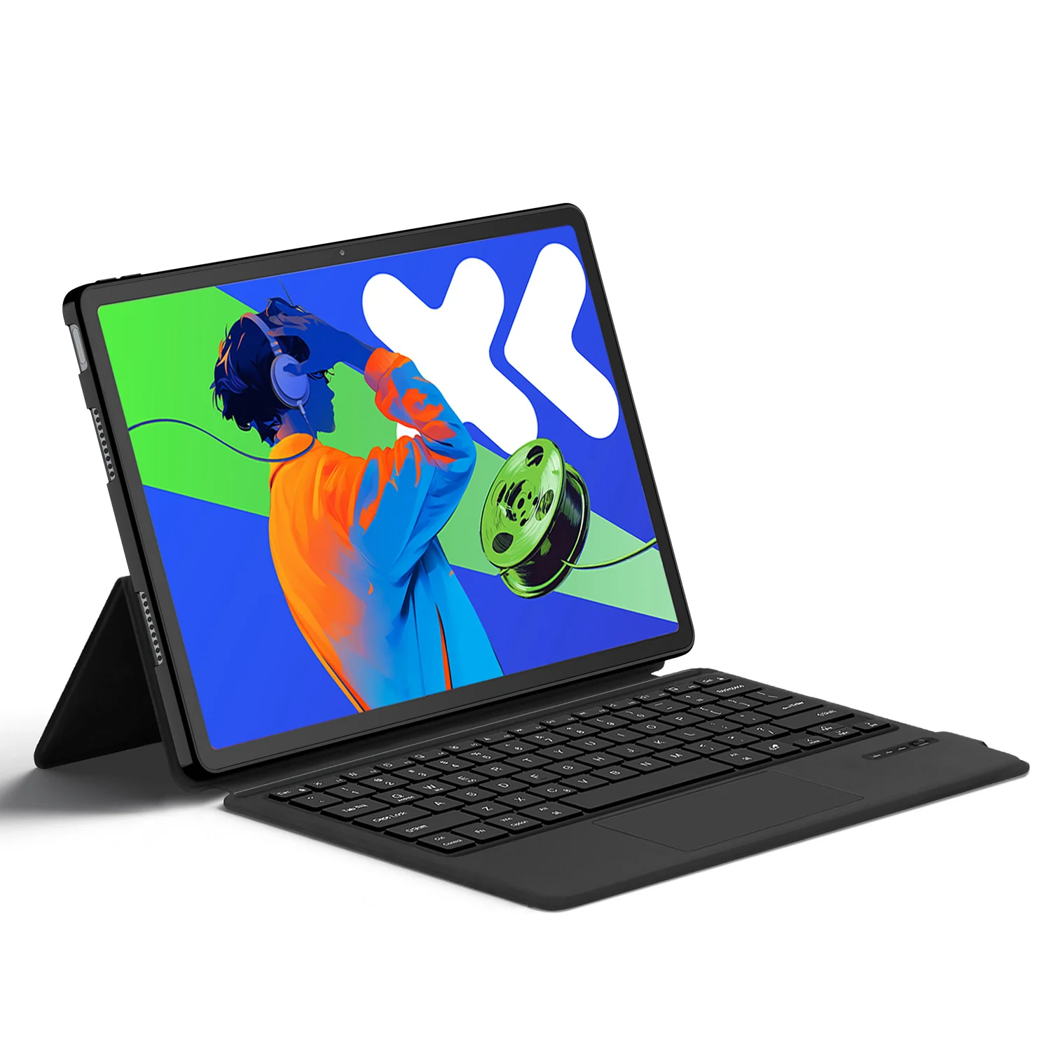 Lenovo Idea Tab Pro 12.7" 2025 (TB373FU/TB375FC) - Bluetooth Integrated Leather Touch Rotating Keyboard Case - Image 3