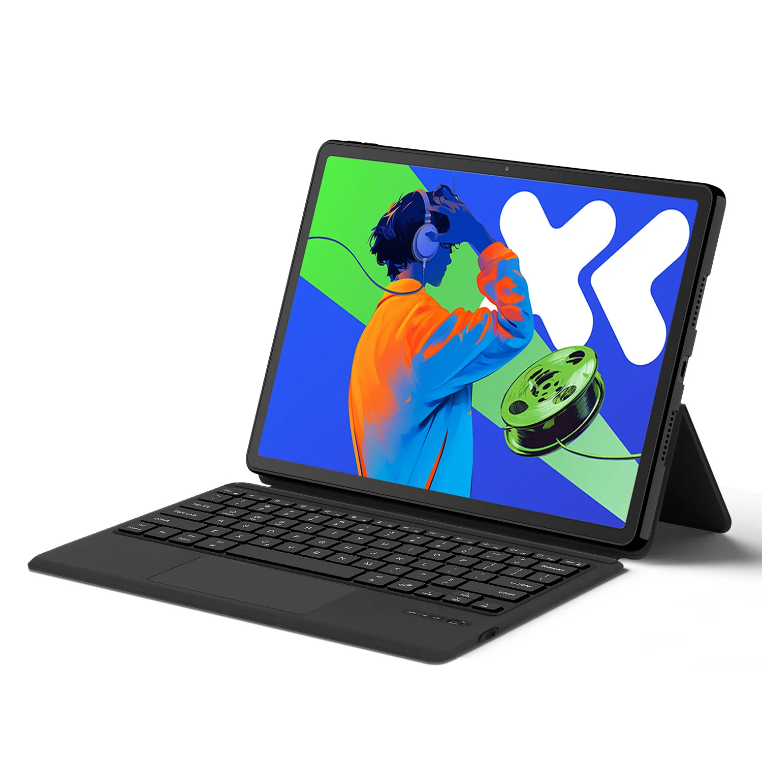 Lenovo Idea Tab Pro 12.7" 2025 (TB373FU/TB375FC) - Bluetooth Integrated Leather Touch Rotating Keyboard Case - Image 4