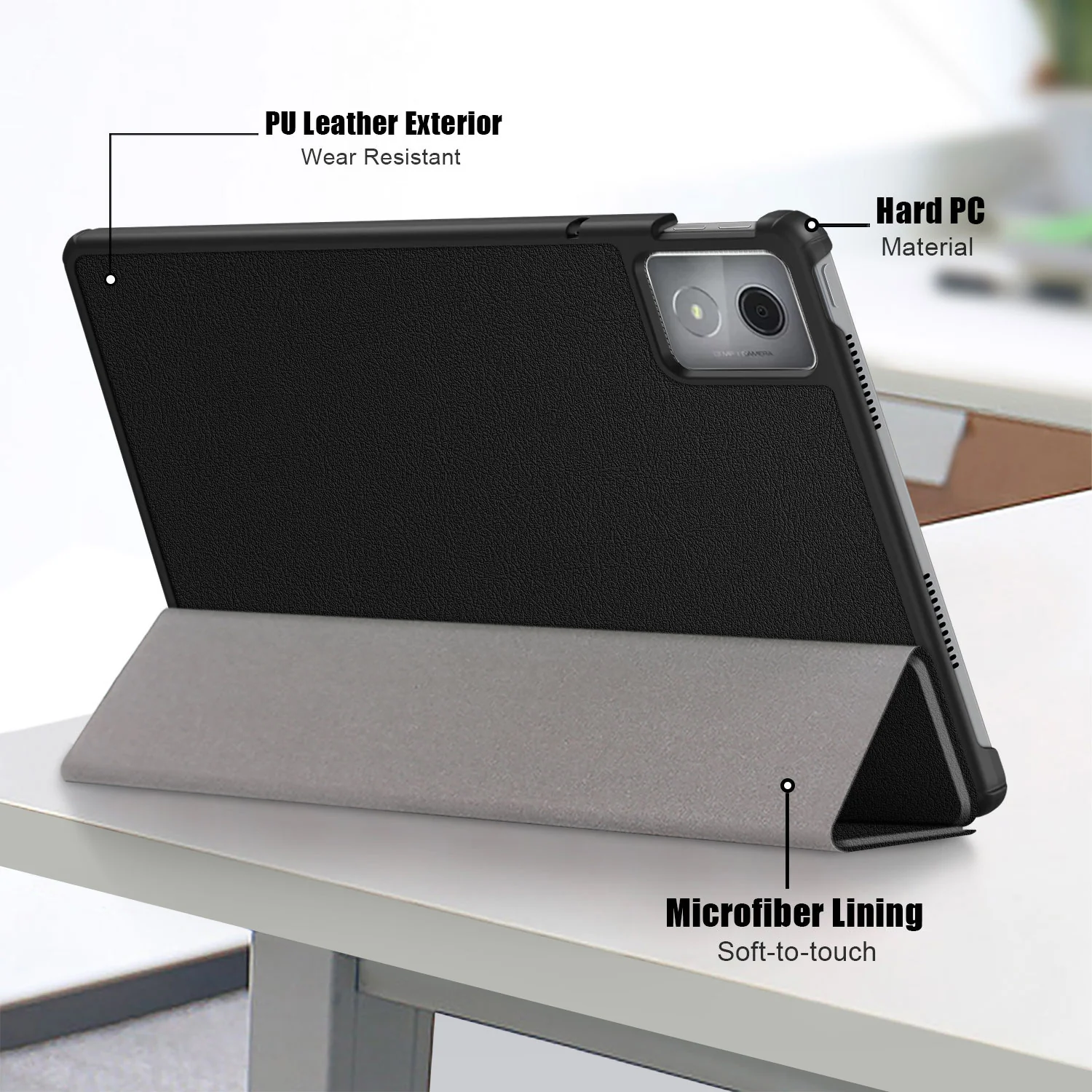 Lenovo Tab K11 Plus 11.45" 2024 (TB352FU/XU) - Silicone Triple-fold Intelligent Sleep Stand Series Case - Image 11
