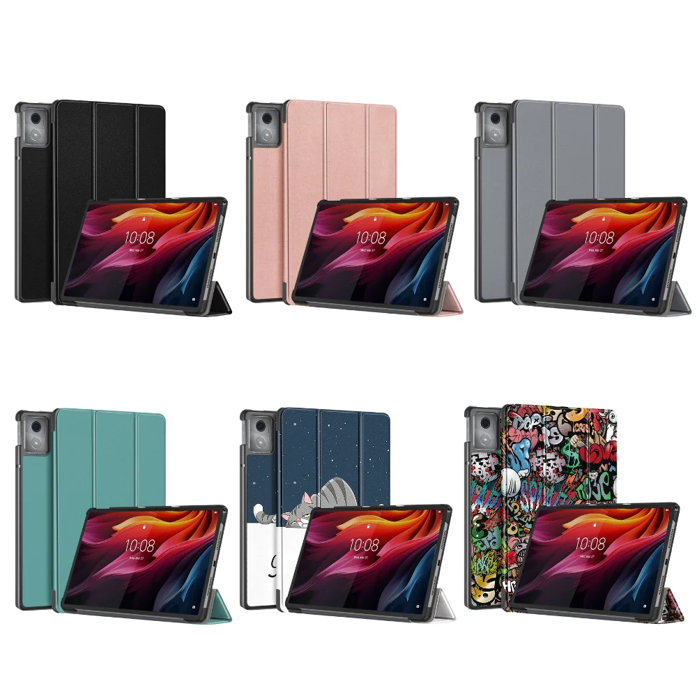Lenovo Tab K11 Plus 11.45" 2024 (TB352FU/XU) - Silicone Triple-fold Intelligent Sleep Stand Series Case - Image 2
