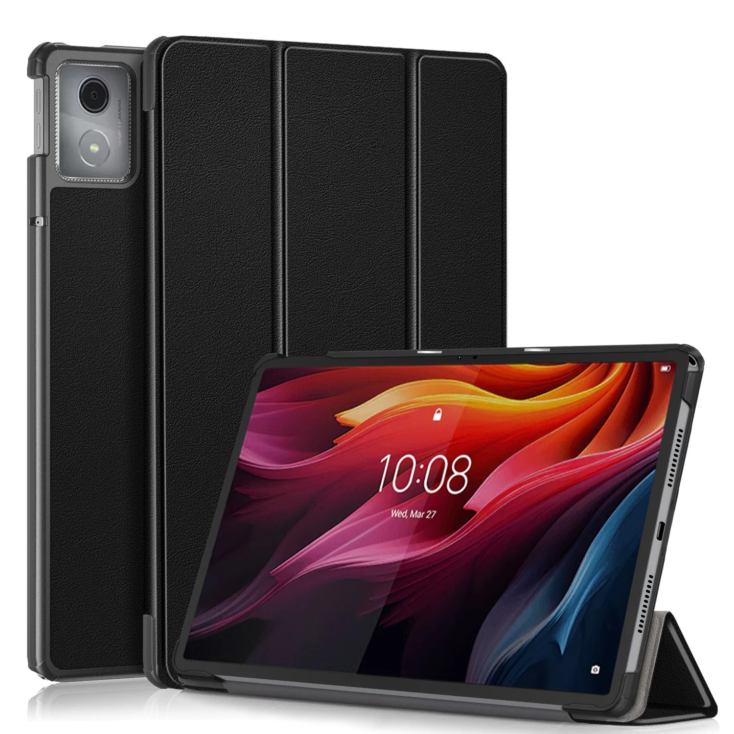 Lenovo Tab K11 Plus 11.45" 2024 (TB352FU/XU) - Silicone Triple-fold Intelligent Sleep Stand Series Case - Image 3