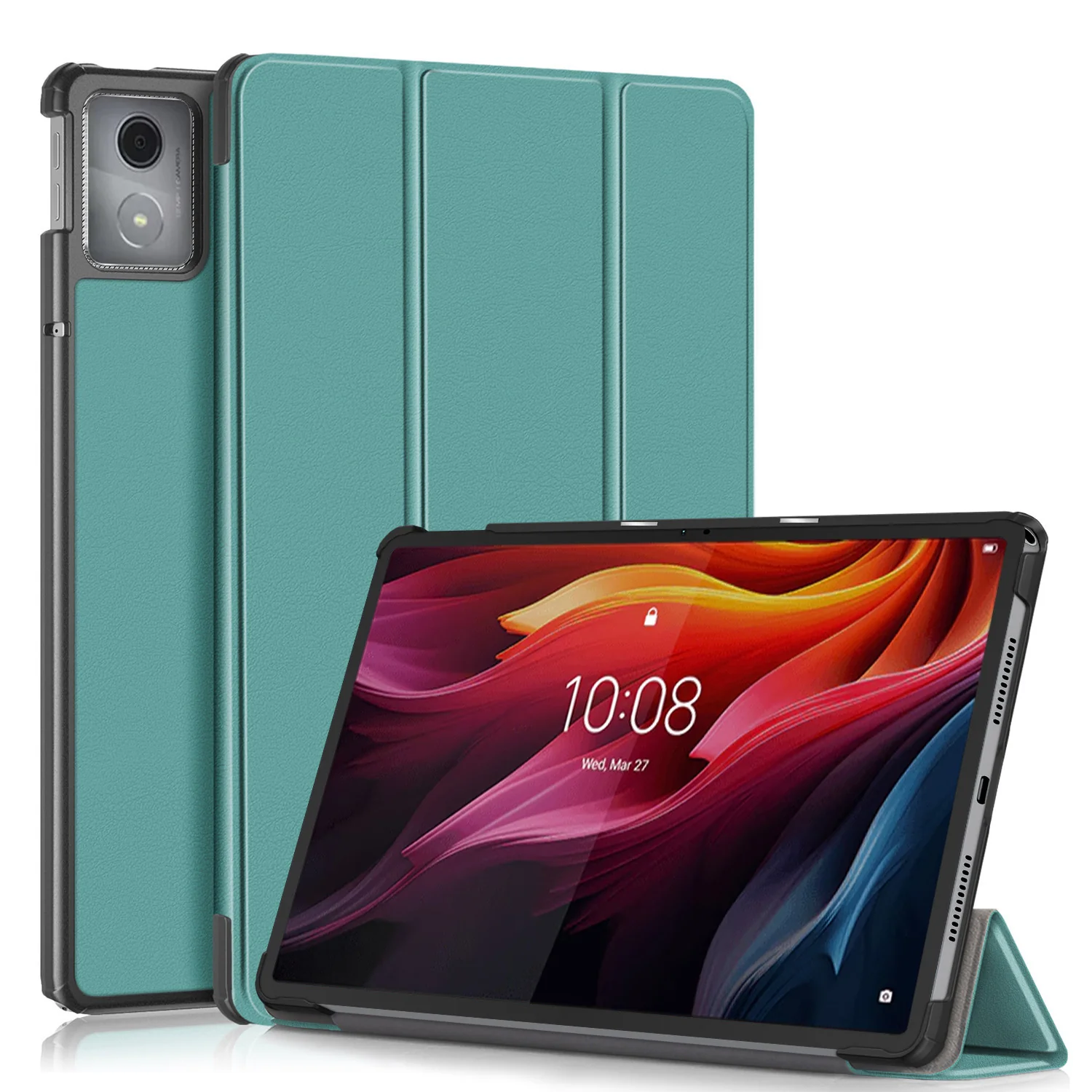 Lenovo Tab K11 Plus 11.45" 2024 (TB352FU/XU) - Silicone Triple-fold Intelligent Sleep Stand Series Case - Image 5