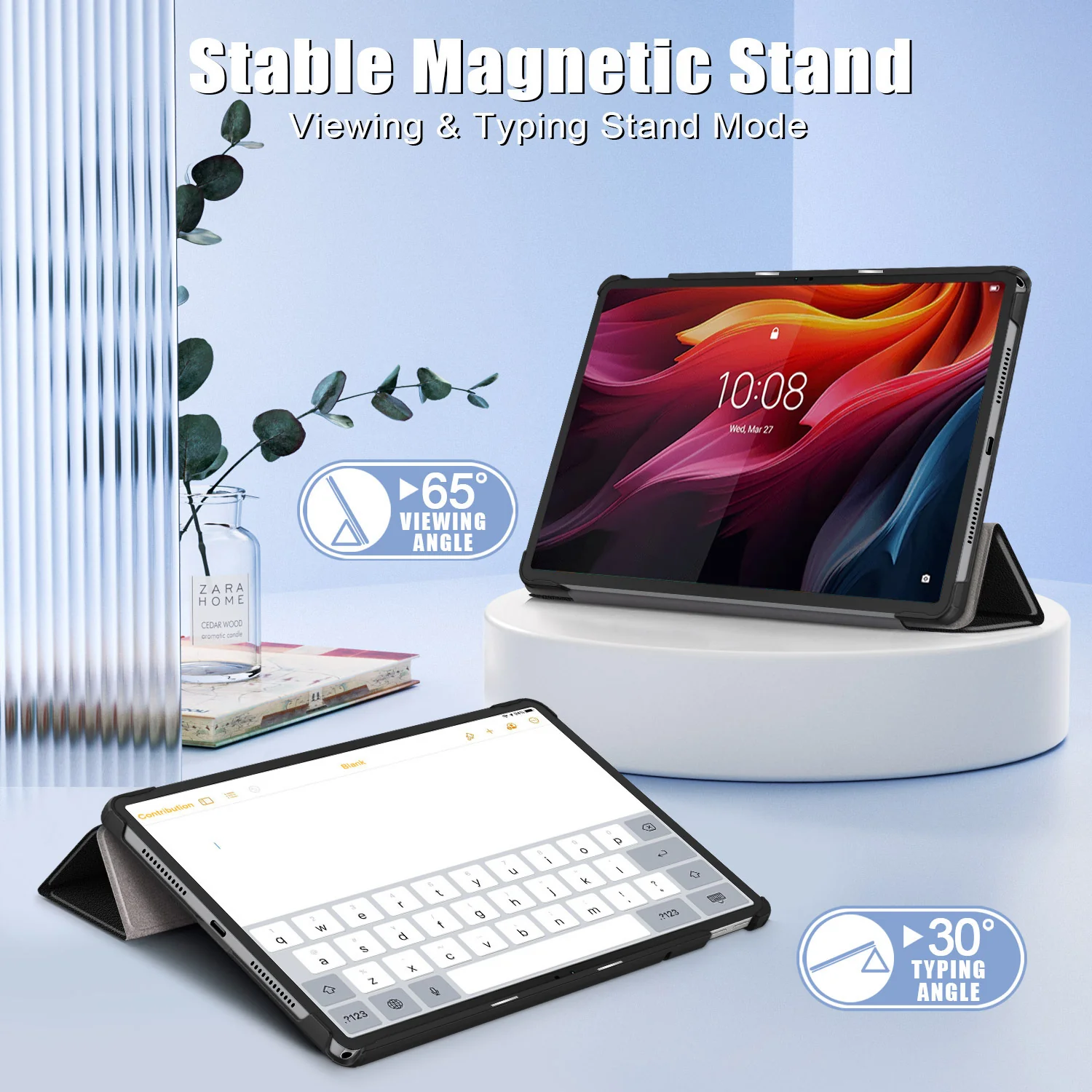 Lenovo Tab K11 Plus 11.45" 2024 (TB352FU/XU) - Silicone Triple-fold Intelligent Sleep Stand Series Case - Image 8