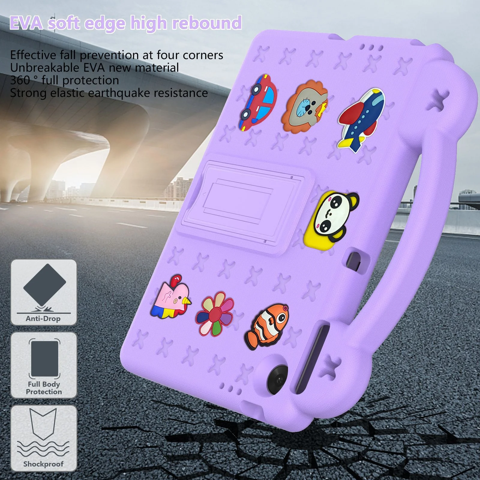 Lenovo Tab M8 (HD/FHD/3rd Gen) 8.0" inch - Children's Cartoon Alphabet Style EVA Stand Heavy Duty Series Case - Image 13