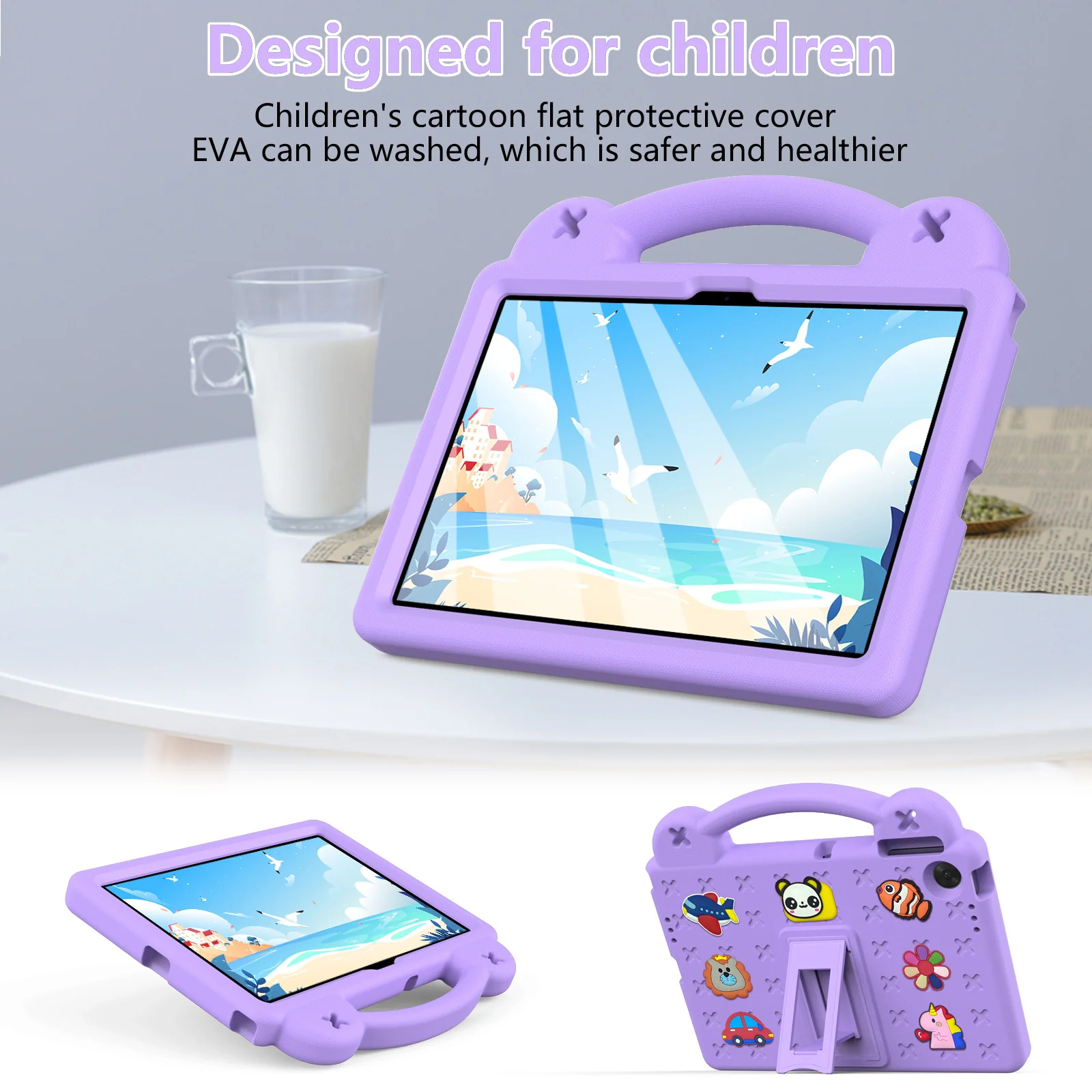 Lenovo Tab M8 (HD/FHD/3rd Gen) 8.0" inch - Children's Cartoon Alphabet Style EVA Stand Heavy Duty Series Case - Image 9