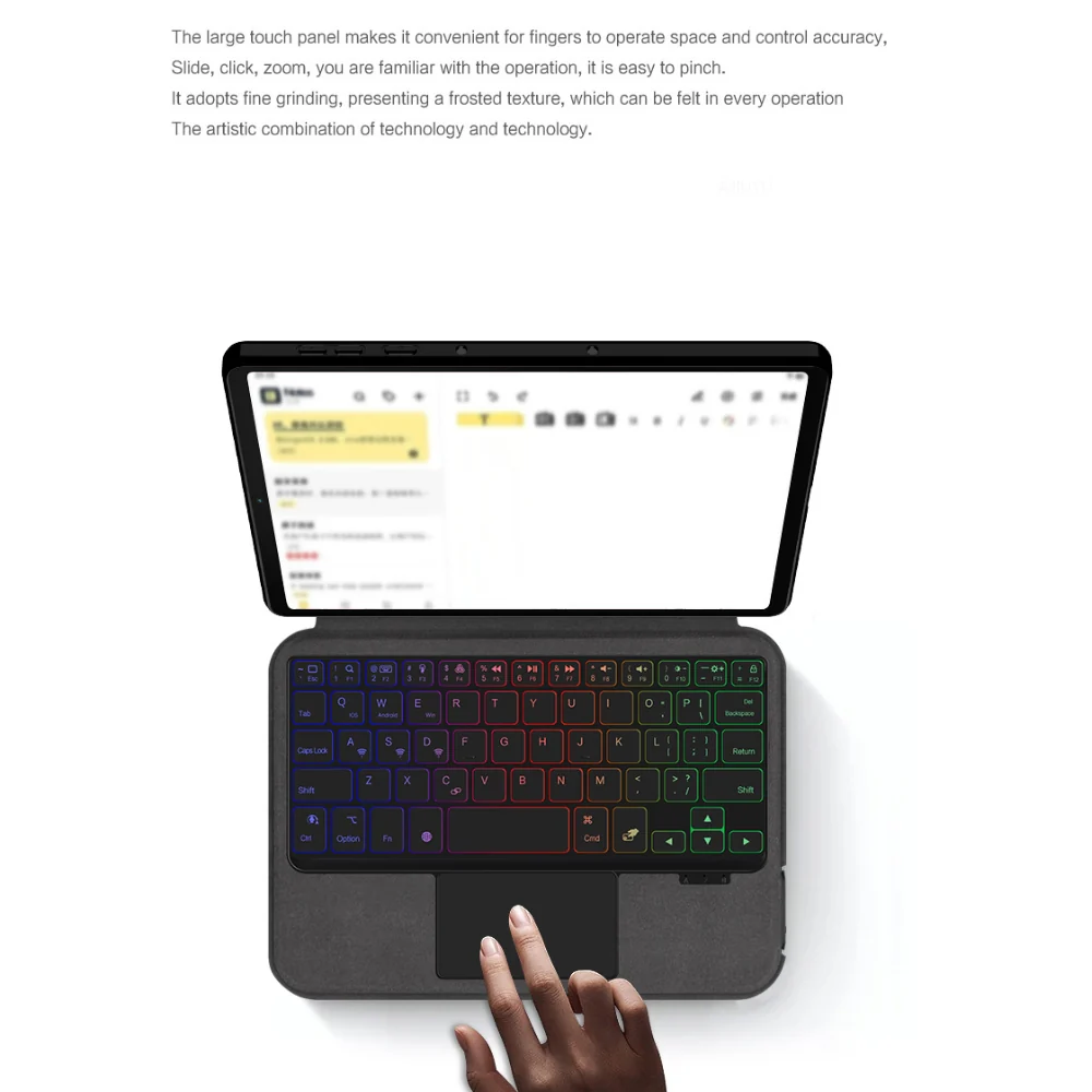Lenovo Tab Legion Y700 8.8" inch 2022/2023/2025 (1st/2nd/3rd/4th) - Black Magnetic Flip Bluetooth Integrated Keyboard Case With Backlight and TouchPad - Image 6