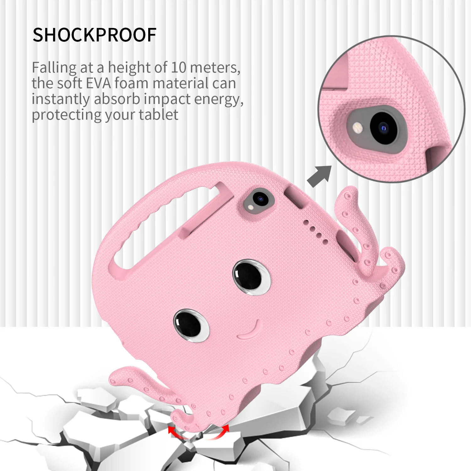 Lenovo Tab M10 10.6" inch 2023 (TB-360FU) - Hand-carry Children Cartoon Octopus Shockproof Heavy Duty Series Case - Image 9