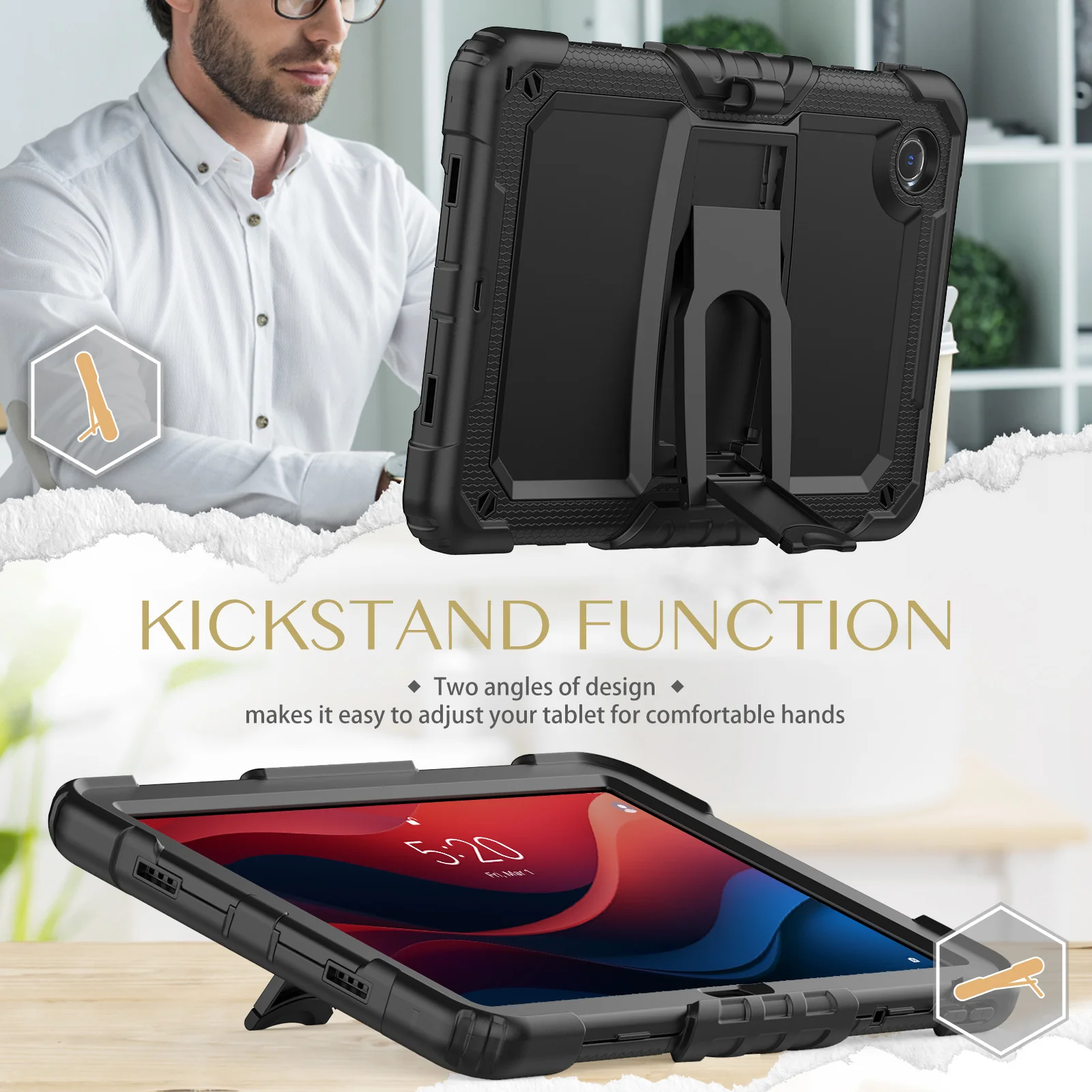 Lenovo Tab M11 11.0" 2024 (TB-330XU/330FU) - Invisible Stand Shockproof Heavy Duty Series Case - Image 9