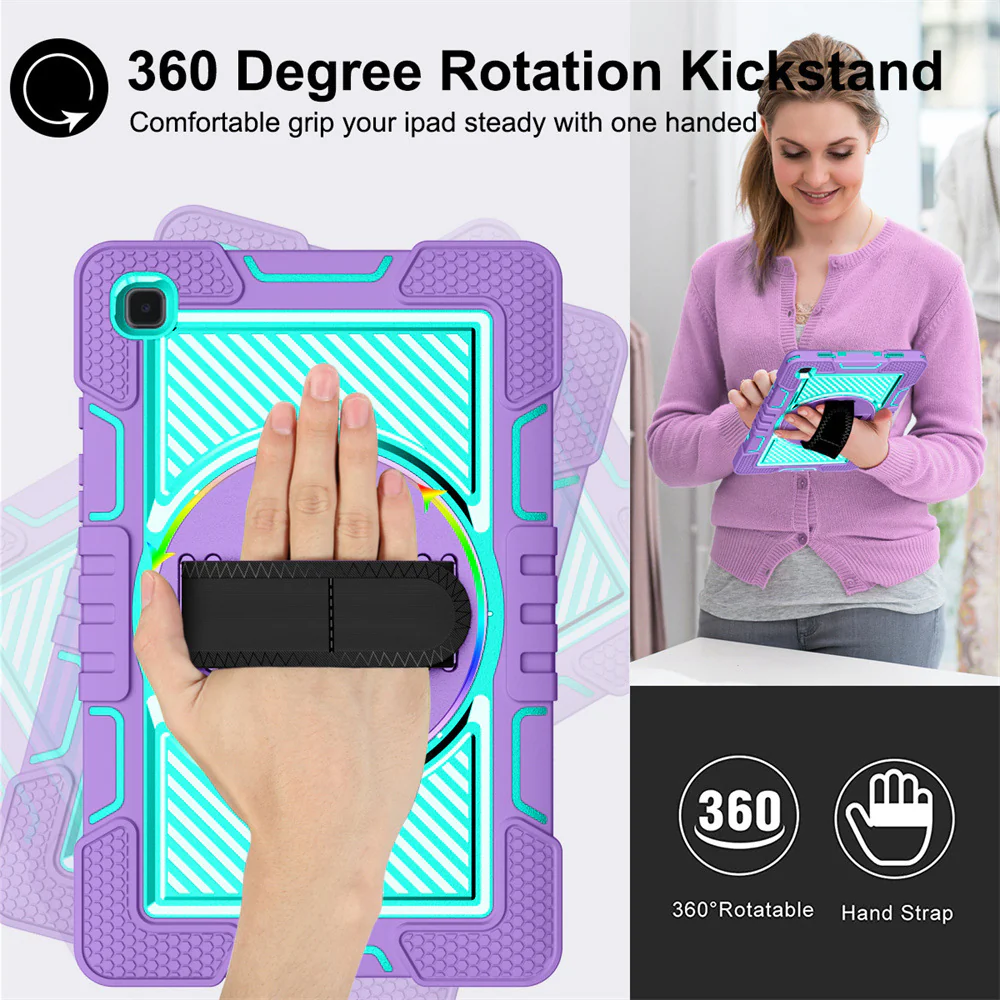 Lenovo Tab M10 HD Gen 2 10.1" inch 2020 (TB-X306X/TB-X306F) - Silicone Drop Proof Heavy Duty Series Case With 360-Degree Rotating Stand - Image 8