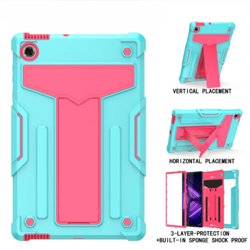 Lenovo M10 FHD REL 10.1" 2020 (TB-X605) - Color-blocked T-shaped Stand Heavy Duty Series Case - Image 17