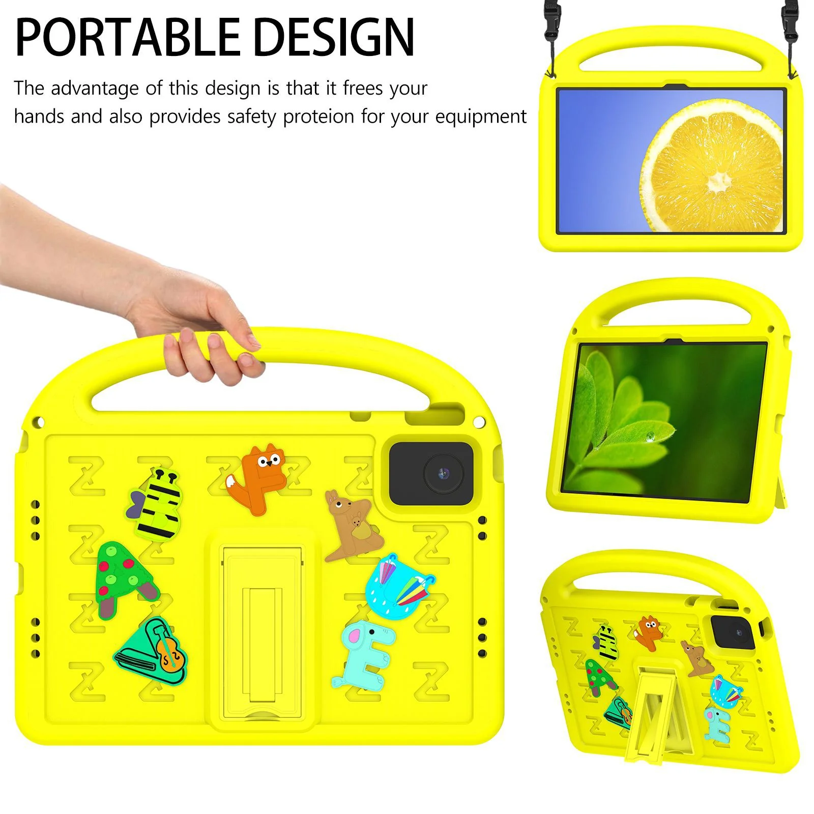 Lenovo Tab M11 11.0" 2024 (TB-330XU/330FU) - Children's Cartoon Alphabet Style EVA Stand Heavy Duty Series Case - Image 7