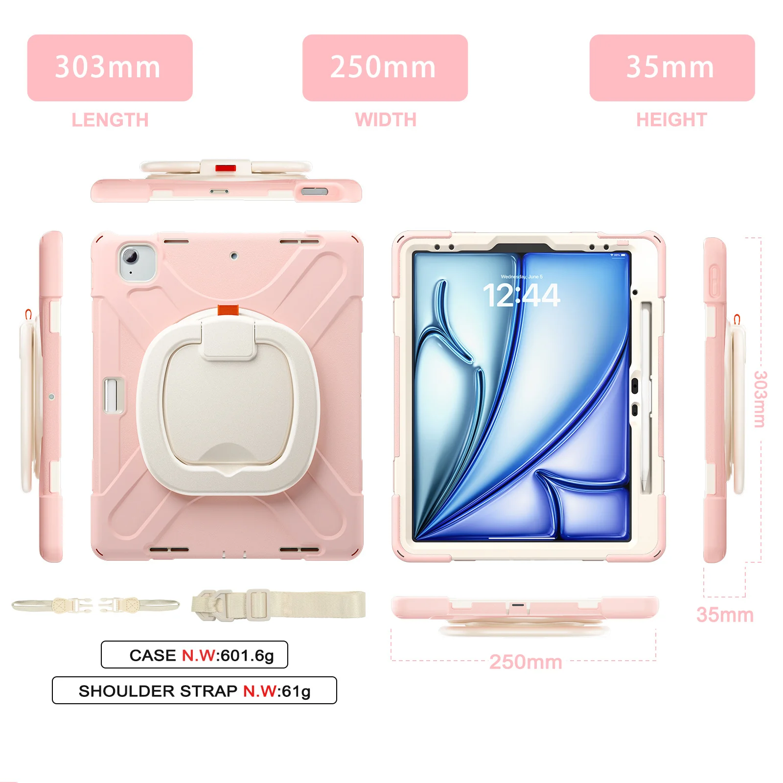 Lenovo Tab M11 11.0" 2024 (TB-330XU/330FU) - Multifunctional Shockproof Heavy Duty Series Case With Shoulder Strap - Image 10