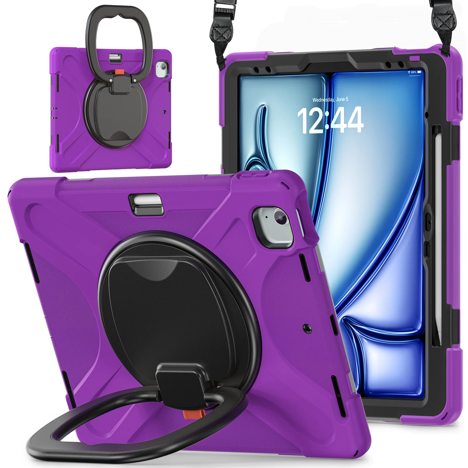 Lenovo Tab M11 11.0" 2024 (TB-330XU/330FU) - Multifunctional Shockproof Heavy Duty Series Case With Shoulder Strap - Image 3