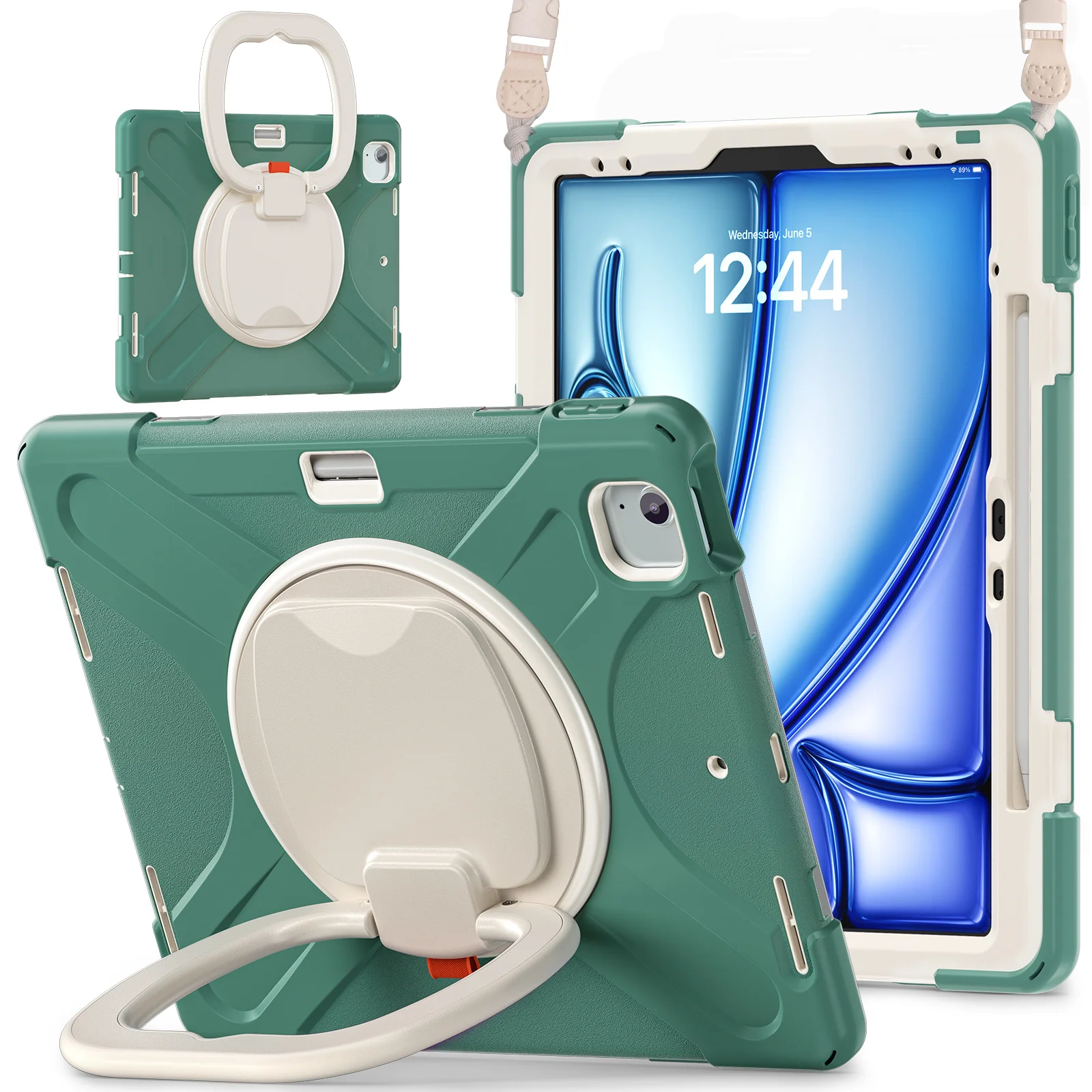 Lenovo Tab M11 11.0" 2024 (TB-330XU/330FU) - Multifunctional Shockproof Heavy Duty Series Case With Shoulder Strap - Image 6
