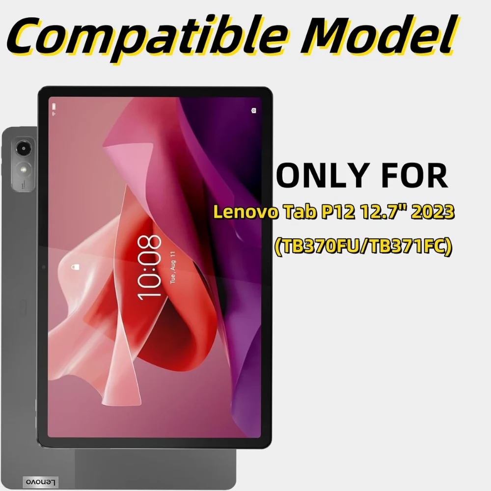 Lenovo Tab P12 12.7" 2023 (TB-371FC) - Soft Silicone Stand Heavy Duty Series Case - Image 12