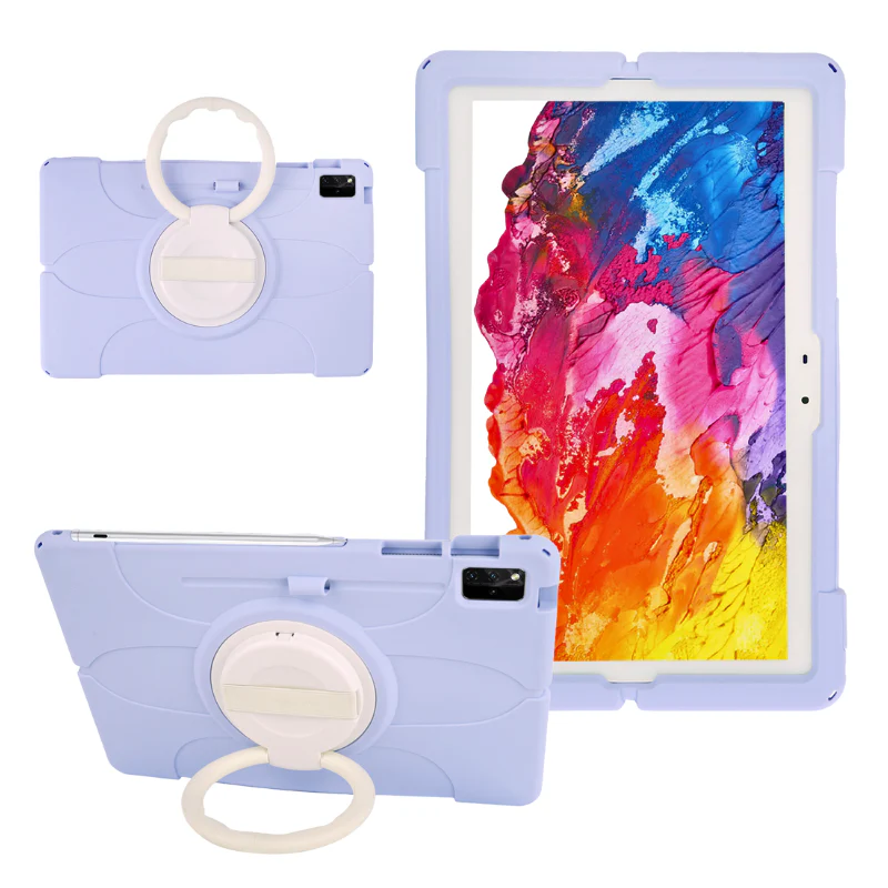 Lenovo Tab P12 12.7" 2023 (TB370/TB371) - 360° Rotating Wristband Stand Shockproof Heavy-Duty Case With Shoulder Strap