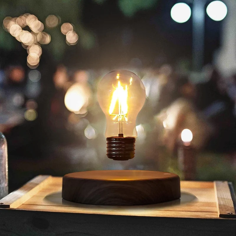 Levitating Bulb Lamp Magnetic Floating LED Light Desk Lamp Table lamp Night Light, 360 Degree Automatic Rotating Light for Unique Gifts Gaming Room Home Office Decor - Image 4