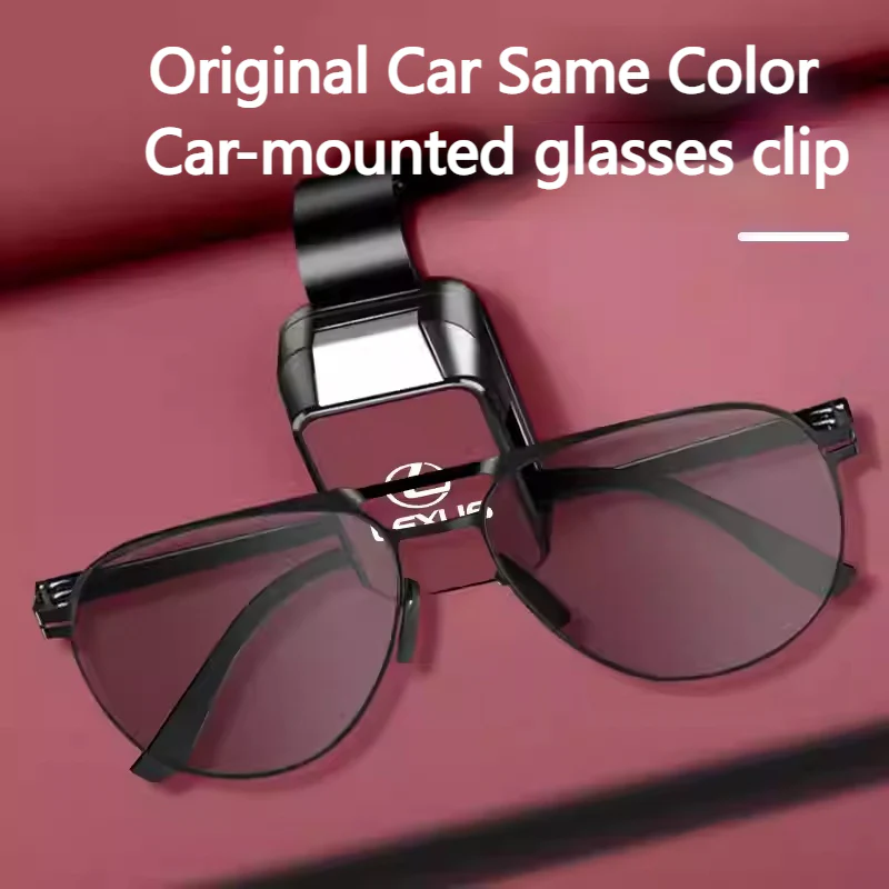 Lexus ABS + PU Leather Car Sunglasses Holder Clip for RX300, ES200, NX300 & UX260 - Image 2