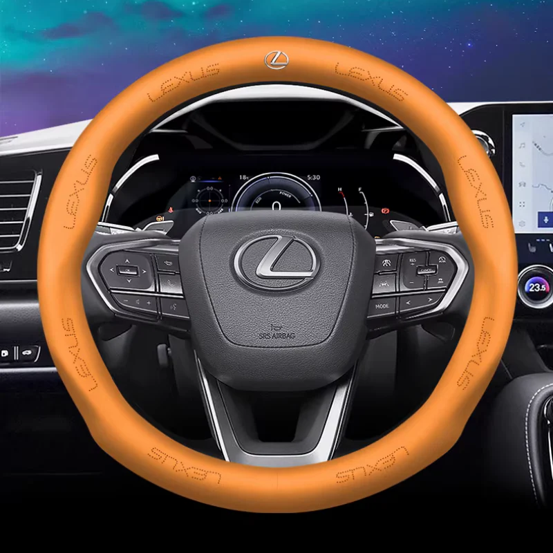 Lexus Leather & Carbon Fiber Car Steering Wheel Covers for Lexus ES200, ES300H, RX350, NX200, UX260 - Image 14